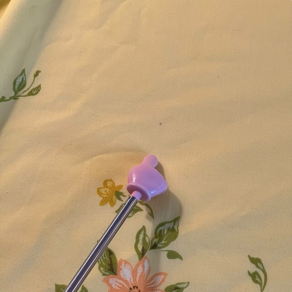 Vintage JC Penneys Flat Sheet Yellow Gold Ribbon Floral Bedsheet - Picture 3 of 7